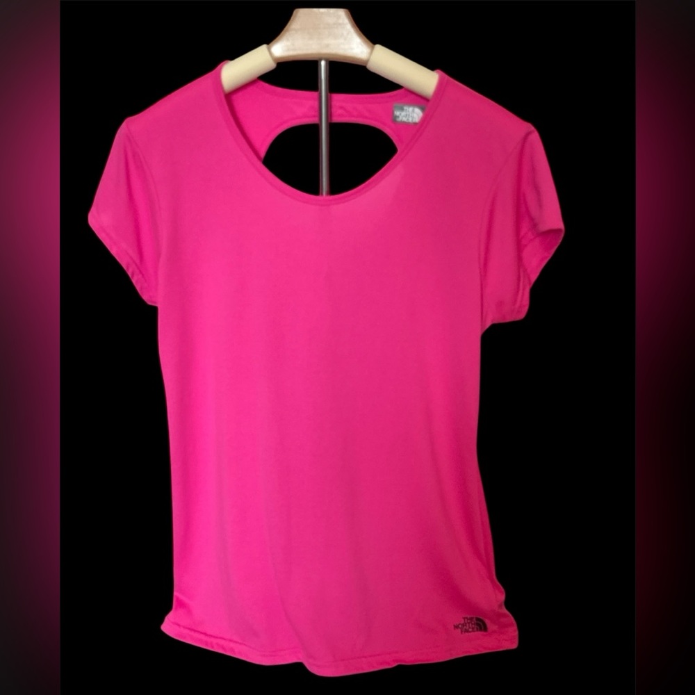 Women’s THE NORTH FACE LARGE Flash Dry Short Sleeve Active Shirt Pink NWOT